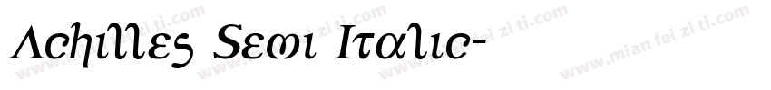 Achilles Semi Italic字体转换